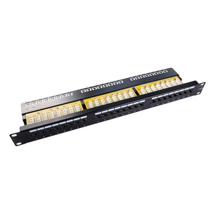 90-Grad-CAT6-<span class=keywords><strong>24</strong></span>-<span class=keywords><strong>Port</strong></span>-1U-Rackmount-Winkel-RJ45-<span class=keywords><strong>Patchpanel</strong></span> mit Keystone-Anschluss für hohe Dichte - Product Image 1