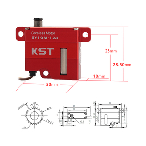 Ventas Calientes KST SV10M-12A DC12V Super Alto Voltaje 9.0Kgf.cm 0.11seg/60. Ala sin núcleo de aleación de aluminio de 1520Hz para planeadores RC - Product Image 4