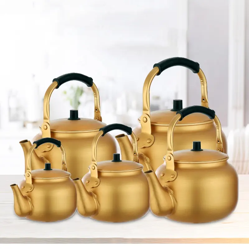 2021 Factory Direct Sales Aluminum Yellow Kettle、Aluminum Teapot Hot Sale Large Capacity Gas Water Kettle