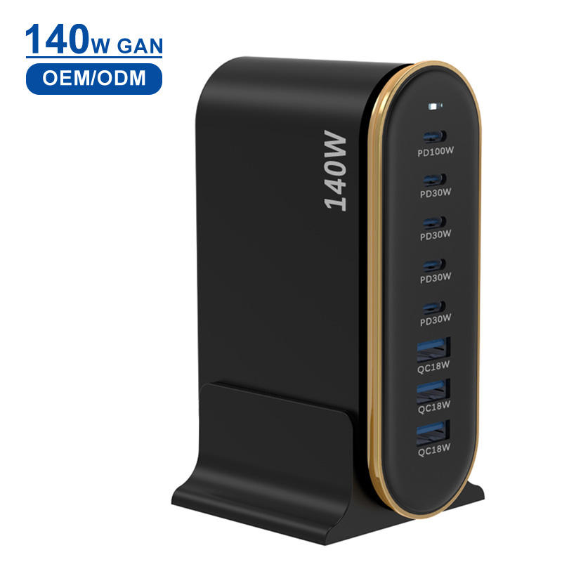 เครื่องชาร์จ USB สีดำ140วัตต์