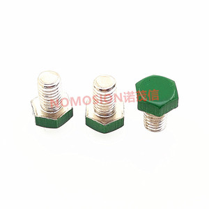 Perno hexagonal de cobre niquelado M5 pintado de verde para aparatos de iluminación - Product Image 1