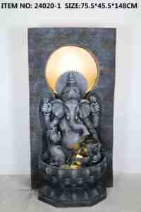 น้ำพุเรซินขนาดใหญ่มีไฟสำหรับตกแต่งบ้านสำนักงานฮวงจุ้ยรูปปั้นช้างมีไฟ - Product Image 4