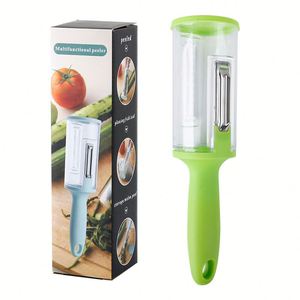 2026 Multifunctional 2 in 1 Peeling Knife Fruit <b>Vegetable</b> Peeler With Storage Fish Scaler Kitchen Manual Carrot Potato Peeler - Product Image 4