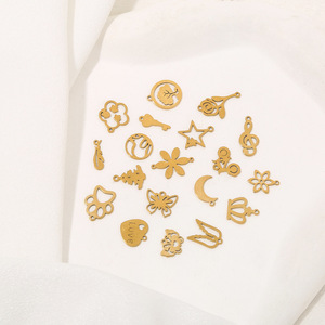 จี้รูป<span class=keywords><strong>มงกุฎ</strong></span><span class=keywords><strong>ขน</strong></span><span class=keywords><strong>นก</strong></span>ผีเสื้อใบไม้เล็กเคลือบด้วยไฟฟ้าแบบข้ามพรมแดน ทำจากสแตนเลสสตีล สำหรับงาน DIY อุปกรณ์ทำเครื่องประดับ - Product Image 2