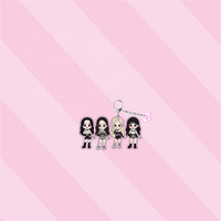 Nouveau porte-clés pendentif en plastique, porte-clés avec Clip Photo numérique, chaîne de clé Lisa jannie Live, noir, rose, Kpop, acrylique
