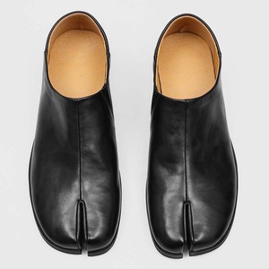 Novedad 2026: Mocasines de hombre con puntera dividida, estilo británico, sin cordones, informales, de moda, con suela delgada, de cuero. - Product Image 4