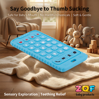 Jouets de dentition pour bébés en silicone souple sans BPA, réutilisables, en forme de smartphone, pour nouveau-nés