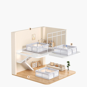 Parc pour bébé facile à installer, <span class=keywords><strong>centre</strong></span> d'activités stable avec porte à verrouillage pour enfants, clôture pour tout-petits - Product Image 3