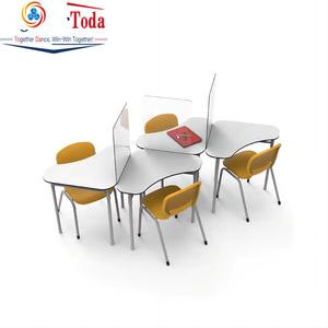 Escritorio de Diseño Moderno para Estudiantes, Muebles de Estación de Trabajo Profesional, Escritorios de Oficina Triangulares Colaborativos para Trabajar, Leer y para Escuelas - Product Image 3