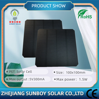 Panneau solaire haute efficacité 1,5W 5V1,5W 100mm*100mm PET laminé ETFE pour lampe solaire LED