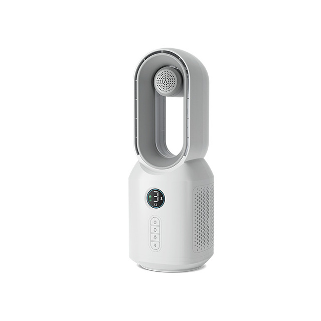 USB Rechargeable Bladeless Desktop Fan with for Speaker and LED Light Table Fans