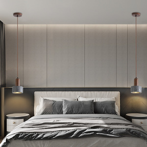 Lámpara de Techo Moderna de Estilo Nórdico Wabi-Sabi, Piedra Natural, Madera Maciza, Creativa y Personalizada, para Dormitorio o Sala de Estar - Product Image 6