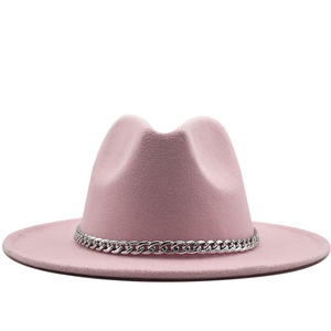 Nam giới và phụ nữ rộng vành cảm thấy Mũ Fedora Panama với chuỗi cho cảnh mùa hè ngoài trời bình thường - Product Image 4