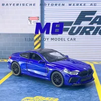 Modèle de voiture de luxe en alliage moulé sous pression à l'échelle 1:32, Gran Sport, avec lumières, son et fonction de recul, 4 portes ouvrables et capot.