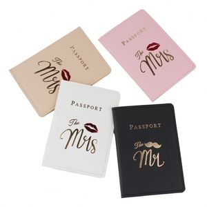 Estuche para Identificación de Cuero PU con Diseño para Parejas, Logotipo Personalizable, Antirrobo, Duradero, Portátil, Impermeable, Porta Pasaportes, Moderno - Product Image 3