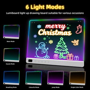 Tableau à dessin LED rechargeable avec 13 effets lumineux colorés, cadeau pour enfants pour toutes les occasions, tableau à dessin LED de 16 pouces - Product Image 3
