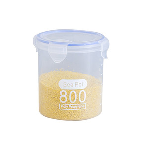 Pots en plastique transparents 800ml, pour bonbons, épices au <span class=keywords><strong>miel</strong></span>, aliments à large bouche, avec couvercle, bon marché, 50 pièces - Product Image 2