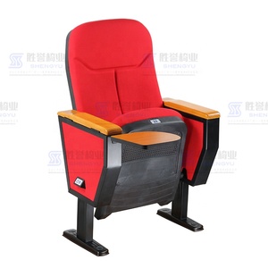 Asiento de sala de conferencias de <span class=keywords><strong>anfiteatro</strong></span> de diseño libre, silla de auditorio de iglesia de Cine de plástico con tableta de escritura - Product Image 3