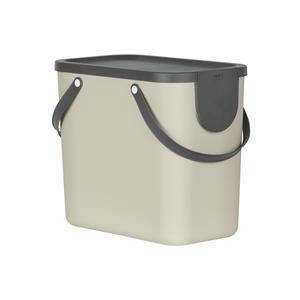 Rotho Waste Container Albula <b>3</b> Pack Rectangular <b>Bin</b> With Lid And Handles For Indoor Outdoor Use - Product Image 1