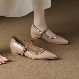 2026 New Styles <b>Soft</b> Insole Fashion Studs Beautiful Ladies Dress Pumps <b>Shoes</b> Women Flats <b>Shoes</b> for Wedding Bridal - Product Image 4
