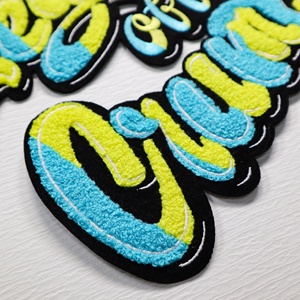 Factory Price Vintage Glitter Religion Faith Iron on Letter Style Patch Chenille Patch - Product Image 3