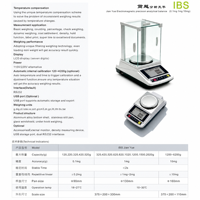 Balance analytique 120g 0,1mg Écran tactile Auto-étalonnage Équipement de pesage de précision pour laboratoire
