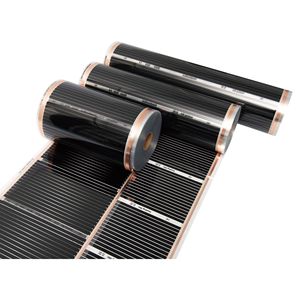50CM 80CM 100CM 220 W/m² AC220V Film chauffant au carbone graphène <span class=keywords><strong>chauffage</strong></span> au sol électrique - Product Image 1