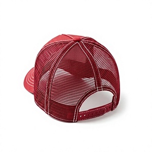 Gorra Trucker Roja de Terciopelo, 6 Paneles, Ajustable, Transpirable, Unisex, Casual, para las Cuatro Estaciones, 100% Algodón - Product Image 4
