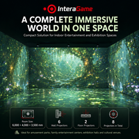 Personalizado 360 °   Sistema de Proyección Interactiva Inmersiva para Paredes y Suelos, Sala de Proyección Inmersiva Completa para Centros Comerciales, Museos y Centros de Entretenimiento Familiar