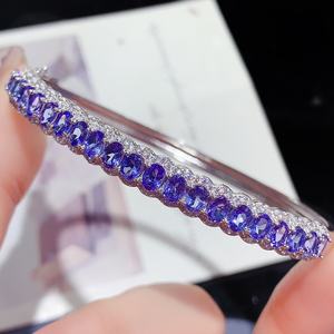 Bracciale di Alta Qualità in Pietra <span class=keywords><strong>Tanzanite</strong></span> Blu per Donne, Gioiello per Feste, Fidanzamento, Matrimonio e Occasioni Speciali - Product Image 6
