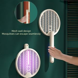 Mosquito <strong>Racket</strong> USB Rechargeable Bug <strong>Zapper</strong> Electric <strong>Fly</strong> Insect <strong>Racket</strong> 2 in 1 Folding Indoor Kitchen Use - Product Image 2