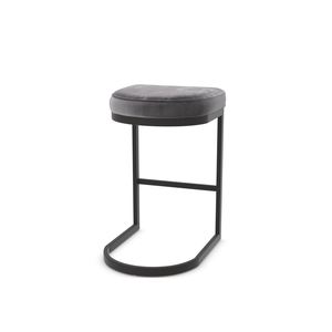 Modern Tasarım Kadife Bar Taburesi, Siyah Metal Kavisli Tabanlı, Rahat Oturma Alanlı, ABD Ev Bar Tezgahı Mutfak Adası İçin - Product Image 6