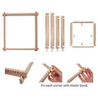 Kit de métier à tisser portable en bois, populaire et simple, accessoire de couture pour le bricolage multi-artisanat et le tricot manuel