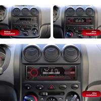 Reproductor MP3 de 12V con Luces de Colores, Estéreo para Auto 1DIN con Control Remoto, Pantalla LCD, AM/FM RDS, BT 5.0, 2 Puertos USB, Amplificador de Música