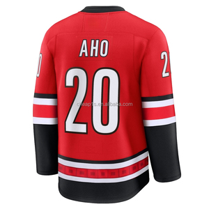 Vente en gros de maillots de hockey sur glace brodés Carolina Hurricane American Canada # 74 Jaccob Slavin # 37 Andrei Svechnikov Uniforme de Hockey - Product Image 3