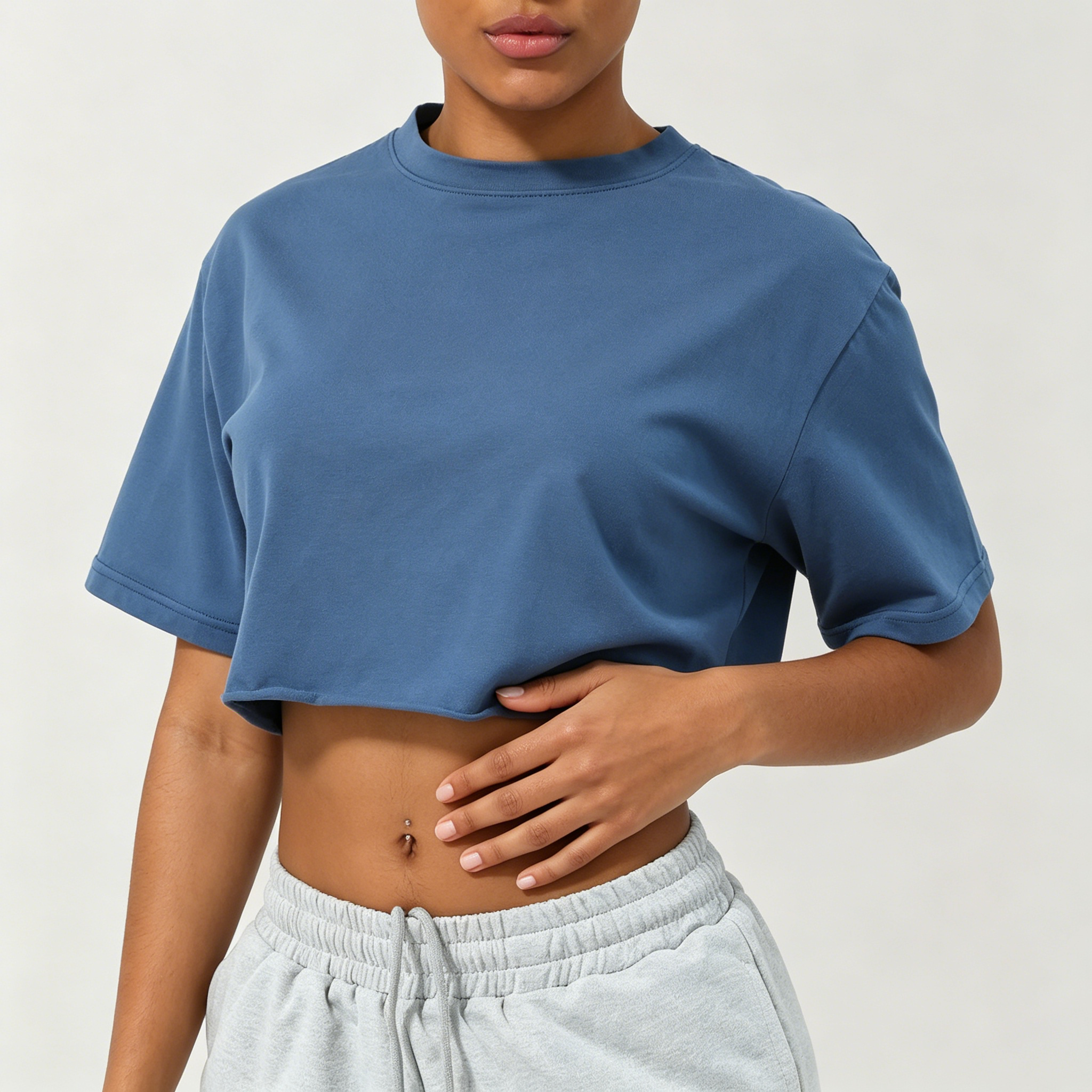 New Spring & Summer Yoga T-Shirt for Women - Loose Cropped Workout Top, Crew Neck Casual Athletic Tee