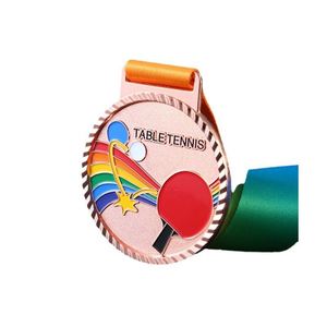 Cheap Custom Blank Hollowing Out Medals With Ribbon for <b>Table</b> <b>Tennis</b> and Ceremony - Product Image 2