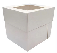 Boîtes à gâteaux de mariage en carton avec fenêtre, boîte d'emballage pour gâteaux en papier kraft, boîte à biscuits et pâtisseries jetable pour fête