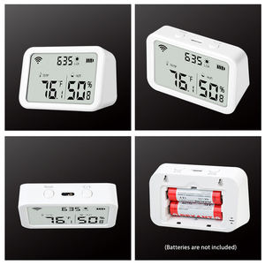 TY-195 Capteur de température et d'humidité intelligent WiFi Tuya, détecteur de lumière Lux, hygromètre, thermomètre, écran LCD, compatible Alexa - Product Image 6
