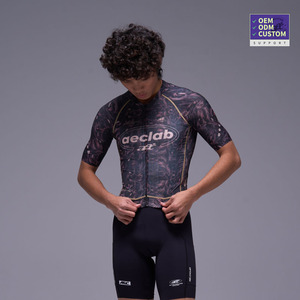 Custom Men's Cycling Jersey-Quick Dry Sweat-Wicking Breathable Lightweight Four-Way Stretch Eco-Friendly Spandex/Polyester Short