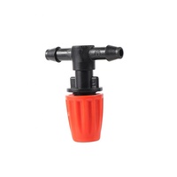 Buse de brumisation réglable en plastique, livraison gratuite, avec Joint en Tee, pour arrosage du jardin, pulvérisation de refroidissement, buse de brouillard