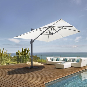 Paraguas grande para exteriores, sombrilla de 4m x 3m para <span class=keywords><strong>Patio</strong></span>, sombrilla para jardín, <span class=keywords><strong>Patio</strong></span>, cafetería negra, precio barato - Product Image 4