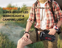 Projecteurs LED rechargeables haute puissance, lampe torche portable d'urgence USB COB étanche pour extérieur