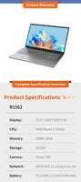 Fabrieksnieuwe AMD Ryzen 5500U Laptop 15,6 inch FHD zakelijke laptop 16GB DDR RAM draagbare notebook