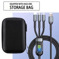Câble Chargeur Super Rapide CE 120W 3-en-1 USB Type-C Numérique pour Téléphones Android, Voiture, Salon, Vente Directe Usine pour Huawei