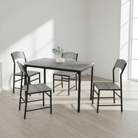 Bswmdf — ensemble de Table à manger gris, mode moderne, une Table et 4 chaises