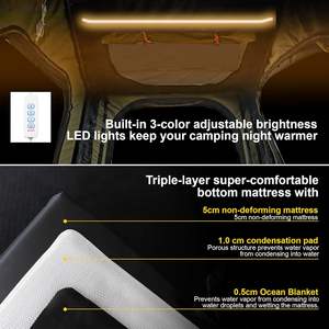 <span class=keywords><strong>Tente</strong></span> rigide pour voiture <span class=keywords><strong>AUDI</strong></span>, capacité accrue de 30 %, intérieur amélioré, comprend des prises USB, imperméable, coupe-vent, résistant aux UV - Product Image 4