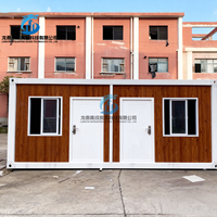 Casa contenedor de 2-3 pisos objetivo de EE. UU. 40 pies-Casa prefabricada modular al aire libre personalizada con techo Proveedor al por mayor