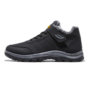 Men's Winter Outdoor Hiking Genuine Leather Lace-Up Sports Shoes Warm Casual Dad Shoes Anti-Slip Comfort - Product Image 3