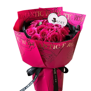 Hot Sale Small Size 10 PCS/Pack Rose <b>Pattern</b> Waterproof Flower Wrapping <b>Paper</b> for Flower Shop - Product Image 1